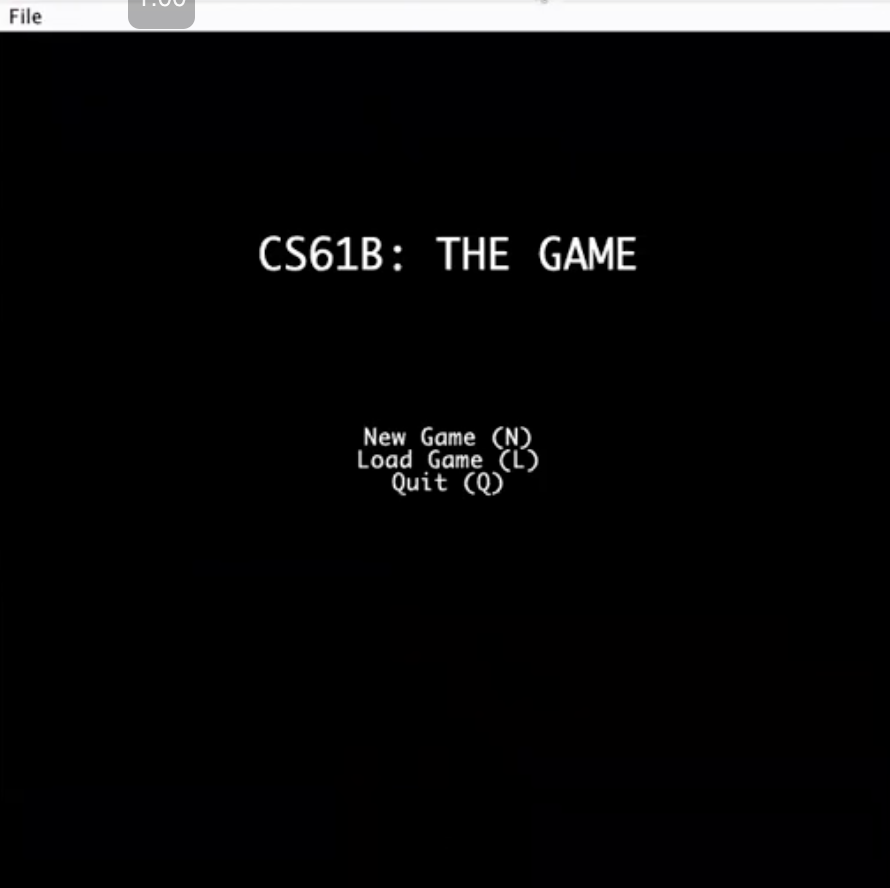 World Generation Game Menu Screen